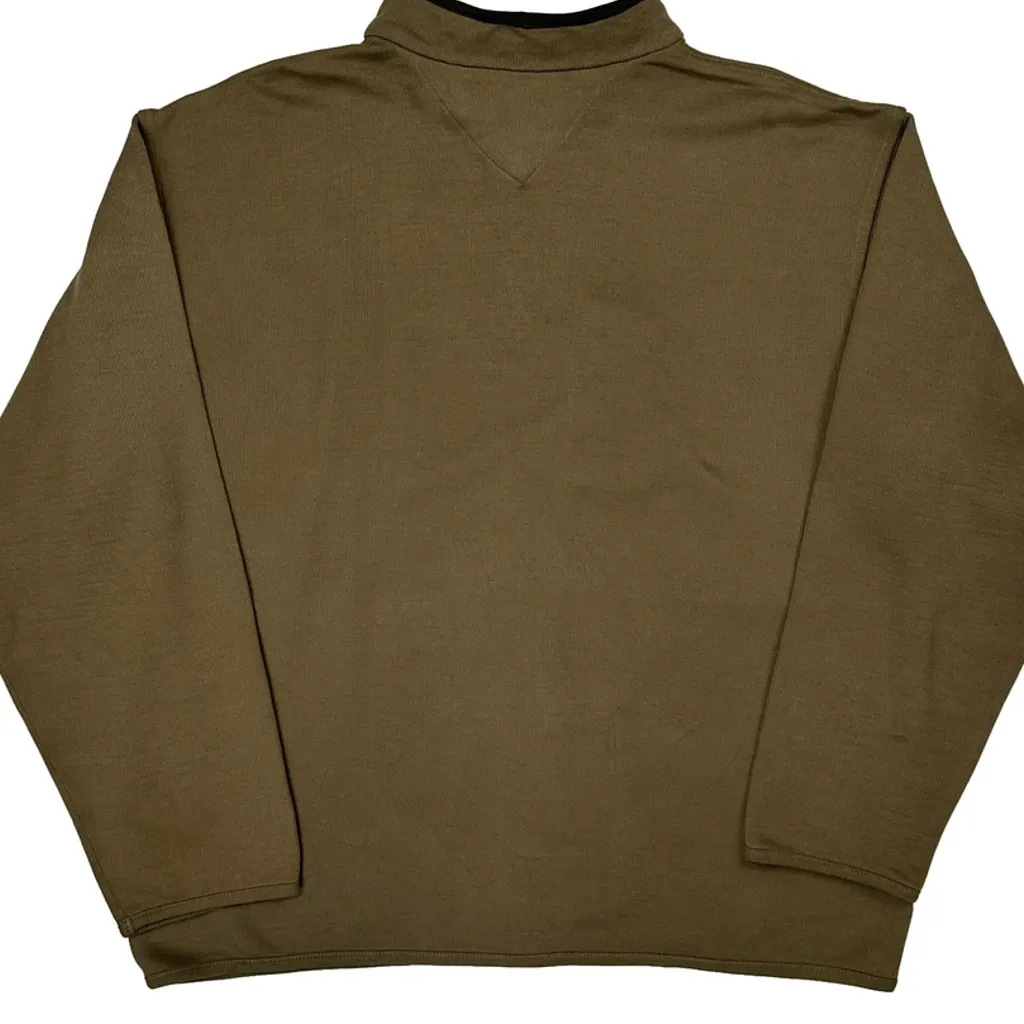 Tommy Hilfiger 1/4 Zip - Large Green Cotton Blend - Image 6
