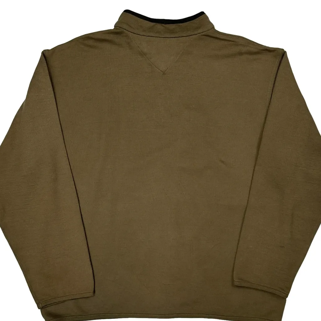 Tommy Hilfiger 1/4 Zip - Large Green Cotton Blend - Image 7