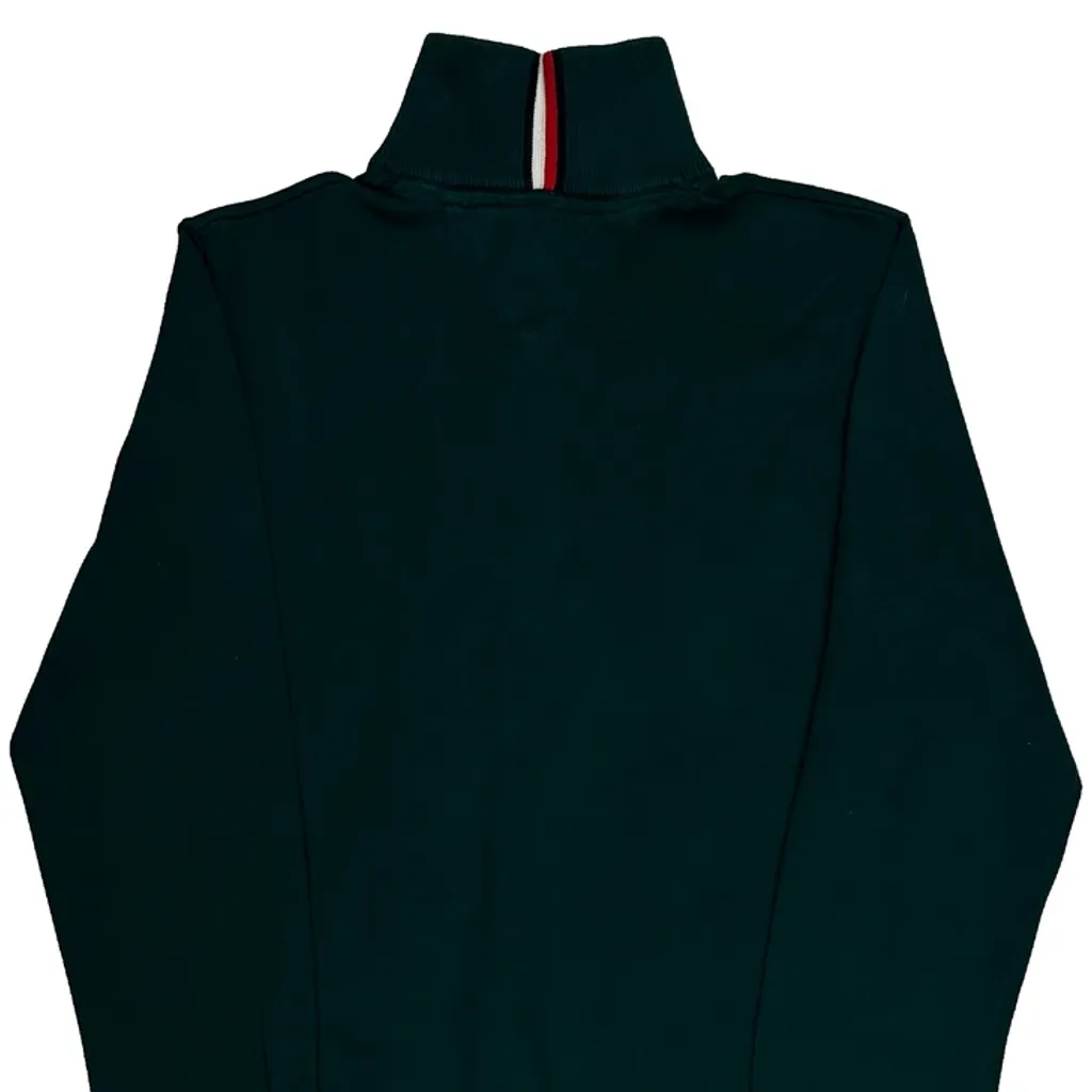 Tommy Hilfiger 1/4 Zip - Medium Green Cotton - Image 6