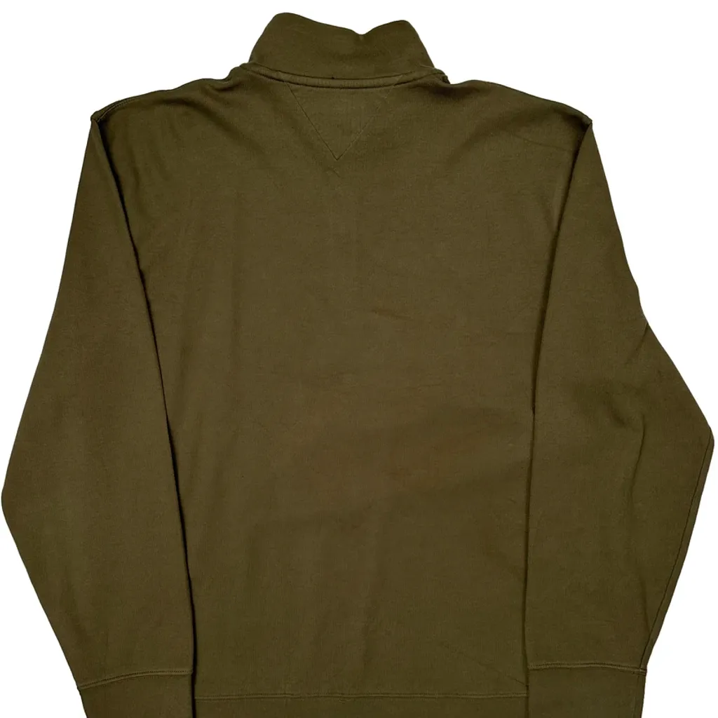 Tommy Hilfiger 1/4 Zip - 2XL Green Cotton - Image 7