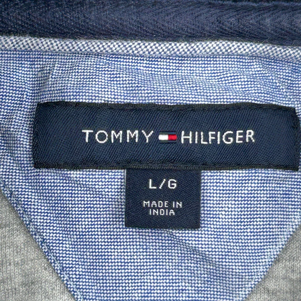 Tommy Hilfiger 1/4 Zip - Large Grey Cotton - Image 3
