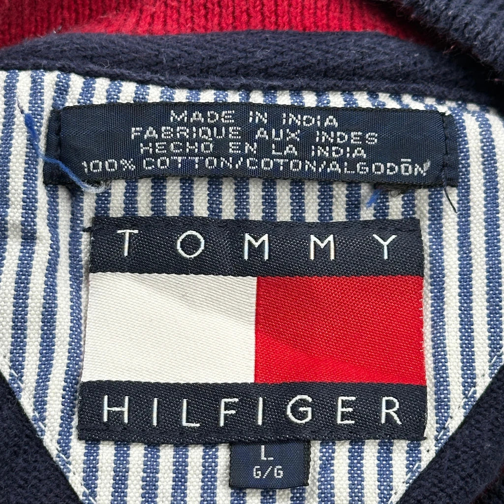 Tommy Hilfiger 1/4 Zip - Large Navy Cotton - Image 3