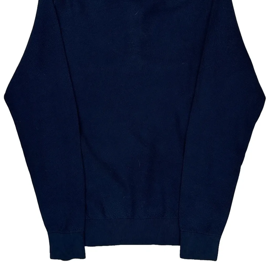 Tommy Hilfiger 1/4 Zip - Medium Navy Cotton - Image 7