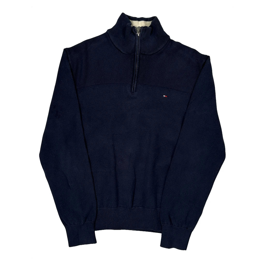 Tommy Hilfiger 1/4 Zip - Medium Navy Cotton
