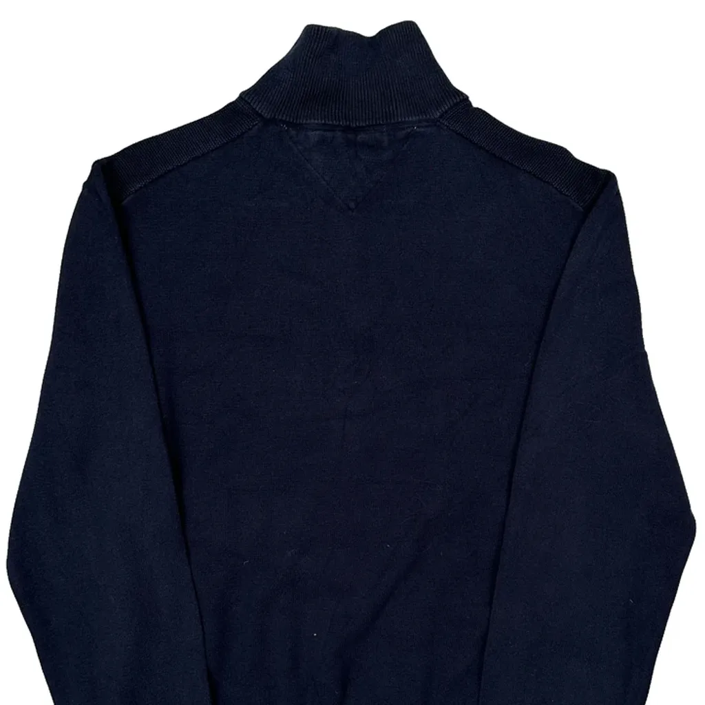 Tommy Hilfiger 1/4 Zip - Medium Navy Cotton - Image 7