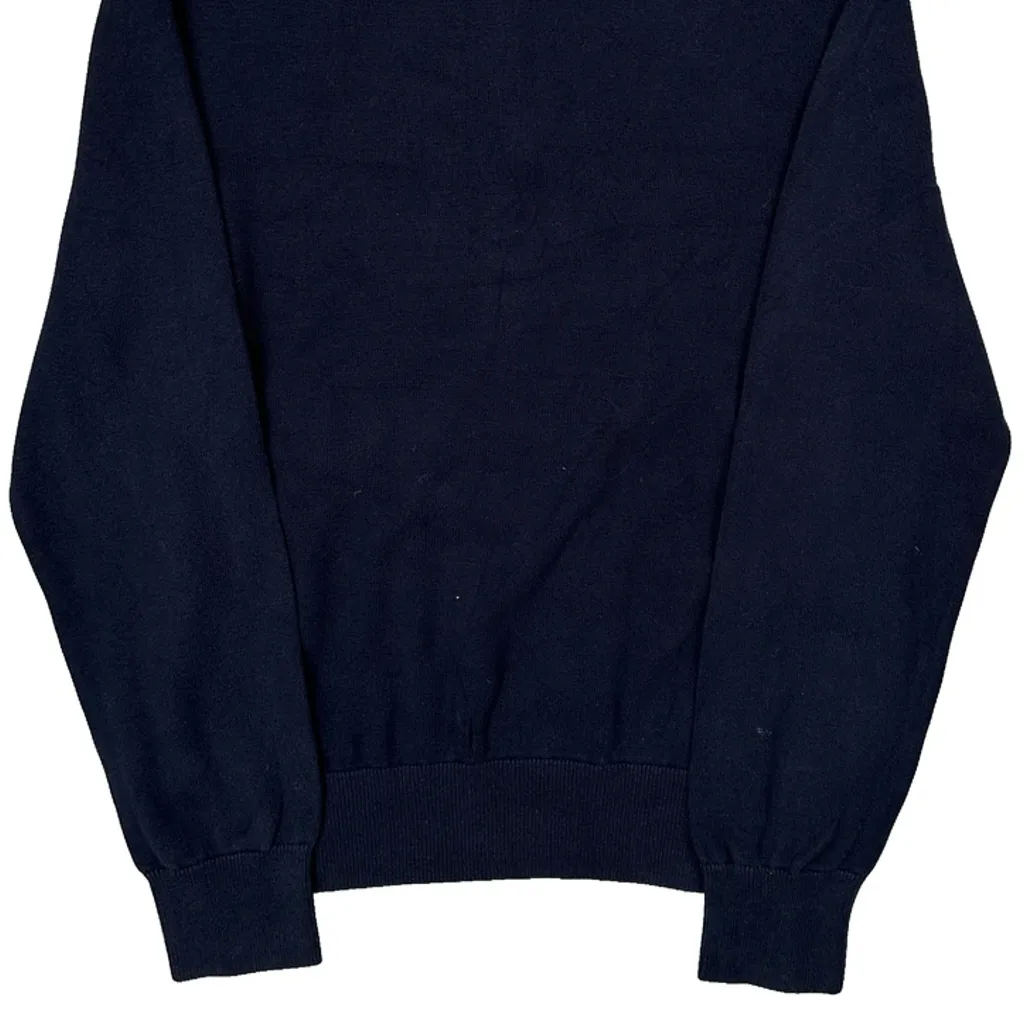Tommy Hilfiger 1/4 Zip - Medium Navy Cotton - Image 8