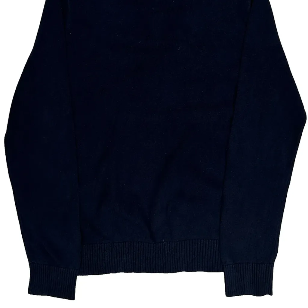 Tommy Hilfiger 1/4 Zip - Medium Navy Cotton - Image 6