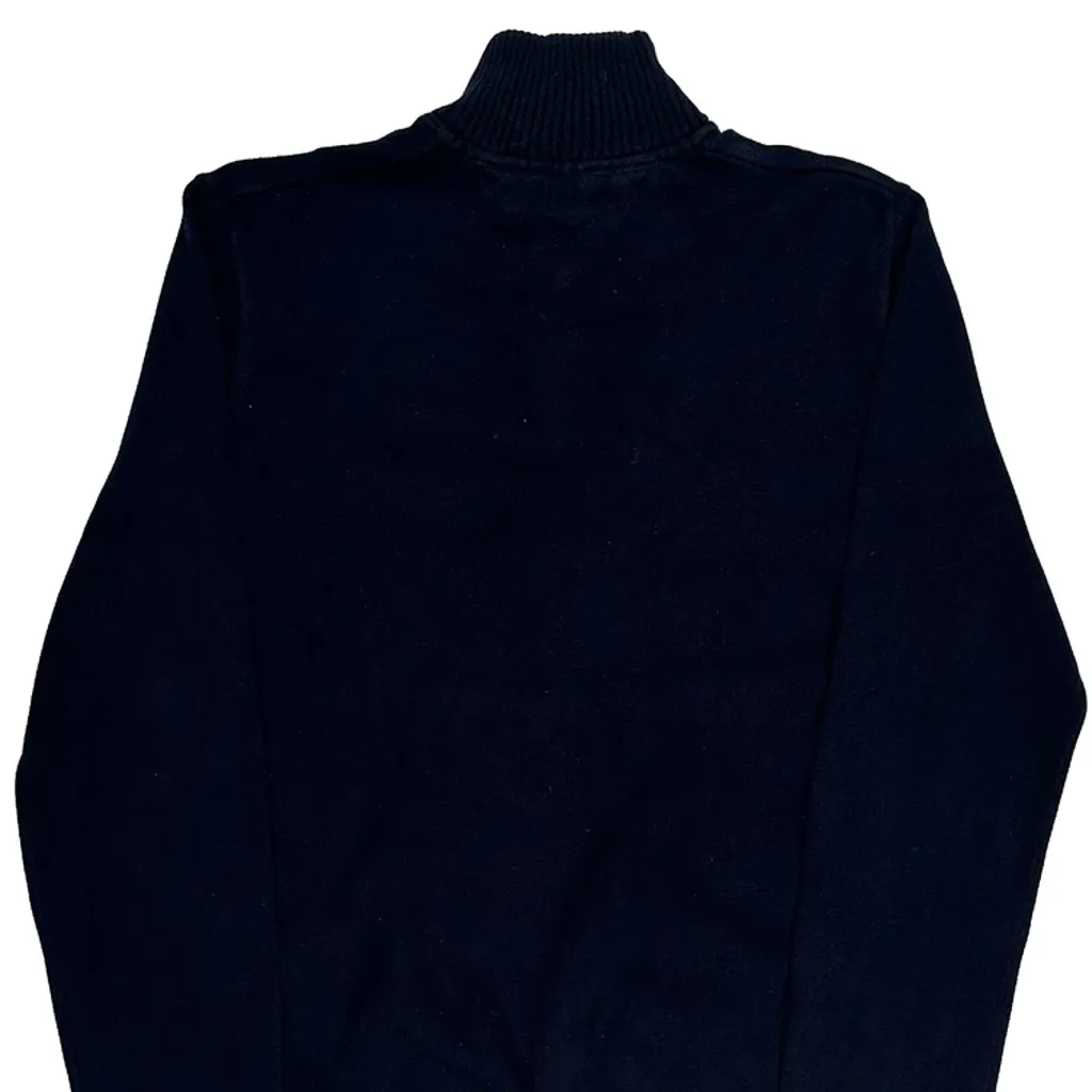 Tommy Hilfiger 1/4 Zip - Medium Navy Cotton - Image 7