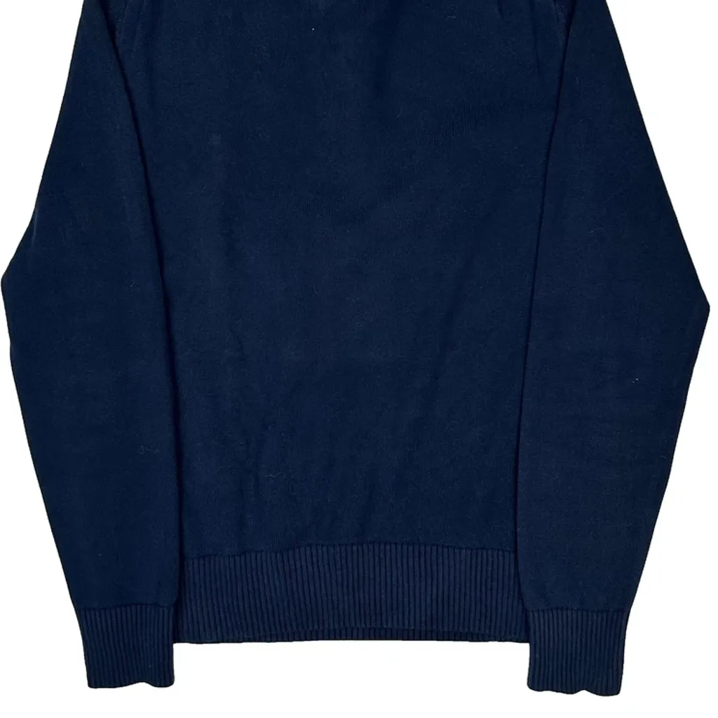 Tommy Hilfiger 1/4 Zip - Medium Navy Cotton - Image 5