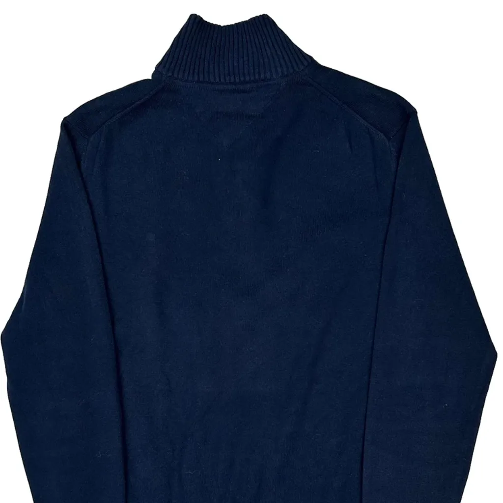 Tommy Hilfiger 1/4 Zip - Medium Navy Cotton - Image 6