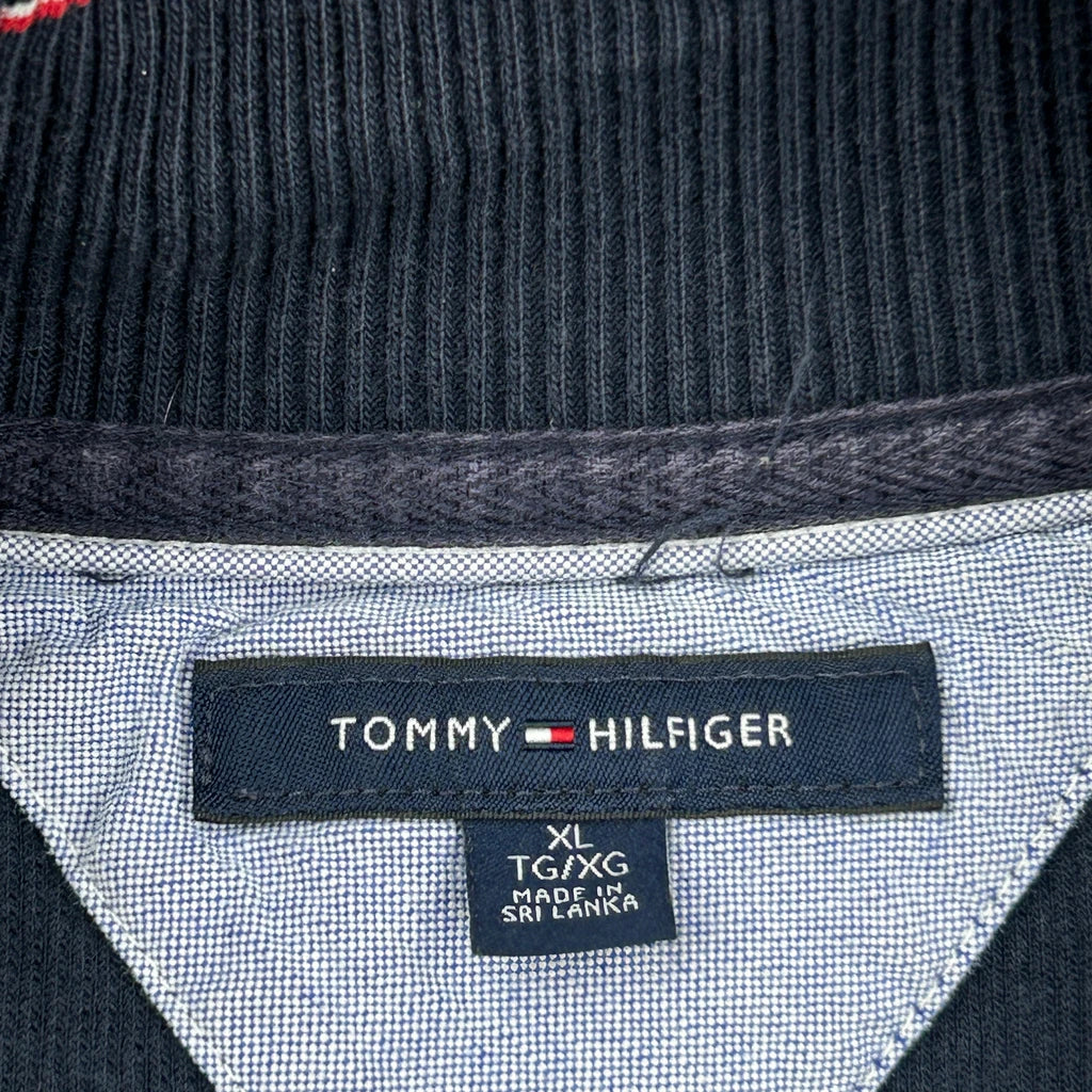 Tommy Hilfiger 1/4 Zip - XL Navy Cotton - Image 3