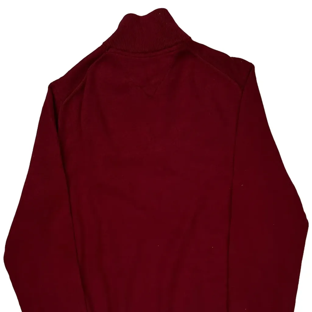 Tommy Hilfiger 1/4 Zip - Medium Red Cotton - Image 6