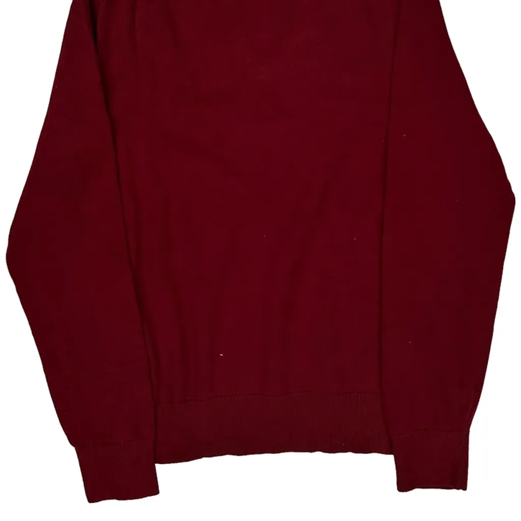 Tommy Hilfiger 1/4 Zip - Medium Red Cotton - Image 7