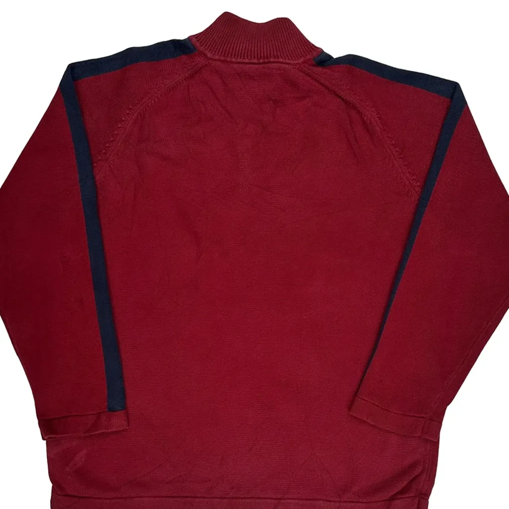 Tommy Hilfiger 1/4 Zip - XL Red Cotton - Image 6