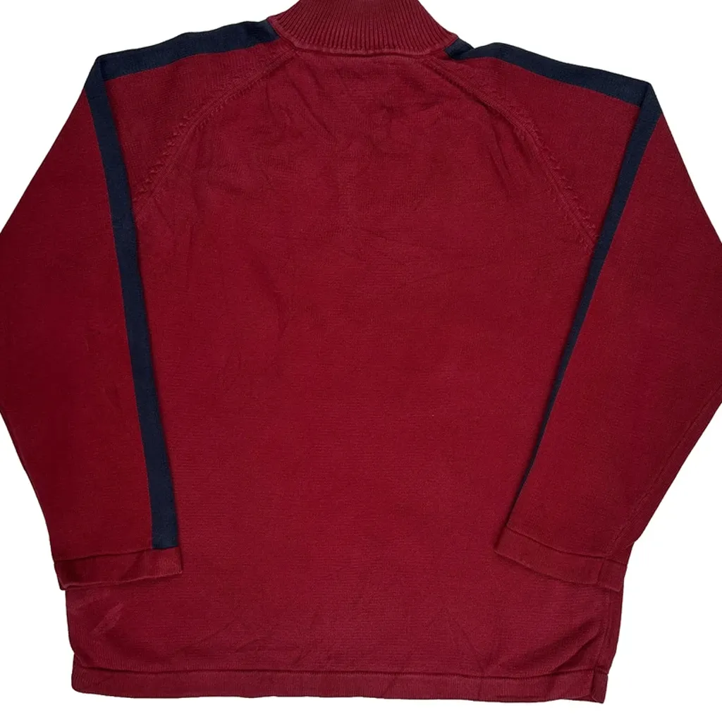 Tommy Hilfiger 1/4 Zip - XL Red Cotton - Image 7