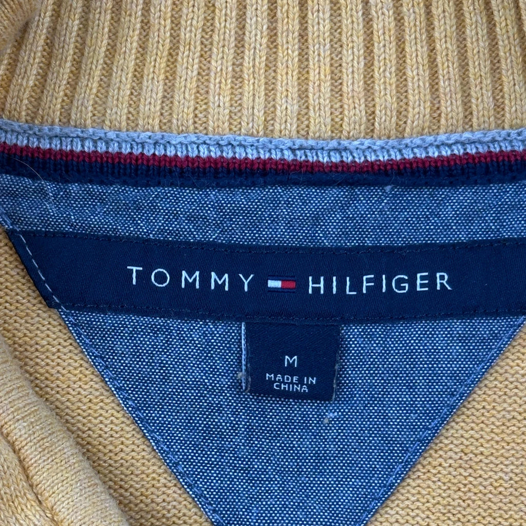 Tommy Hilfiger 1/4 Zip - Medium Yellow Cotton - Image 3