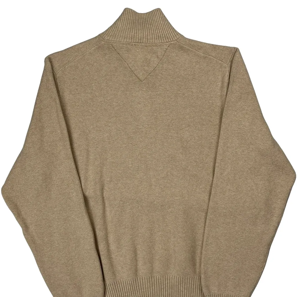 Tommy Hilfiger 1/4 Zip - Medium Beige Cotton - Image 7