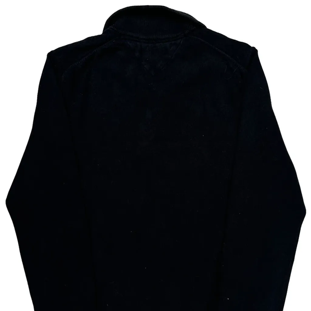 Tommy Hilfiger 1/4 Zip - Medium Black Cotton - Image 7
