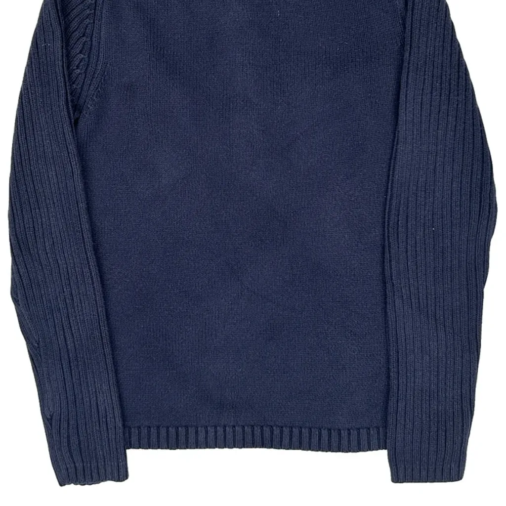 Tommy Hilfiger 1/4 Zip - Medium Navy Cotton - Image 6