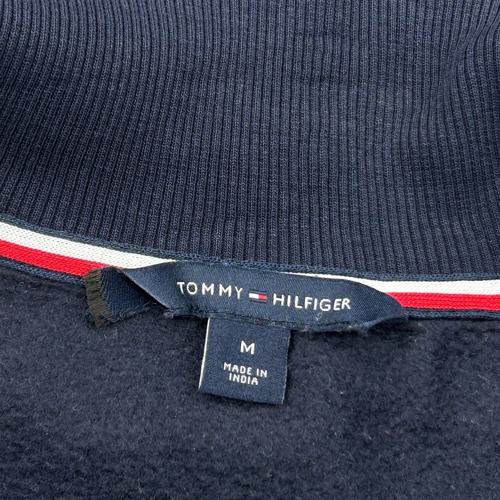Tommy Hilfiger 1/4 Zip - Medium Navy Cotton - Image 3