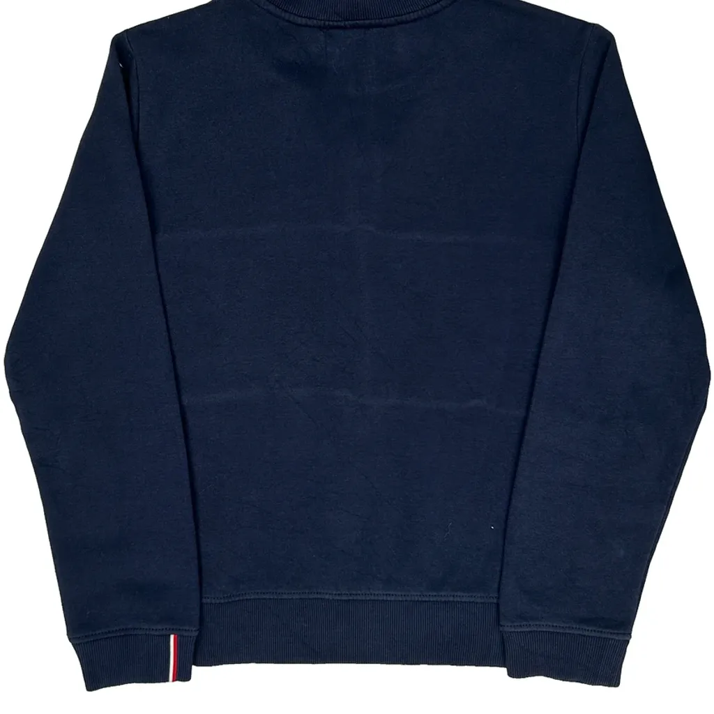 Tommy Hilfiger 1/4 Zip - Medium Navy Cotton - Image 7