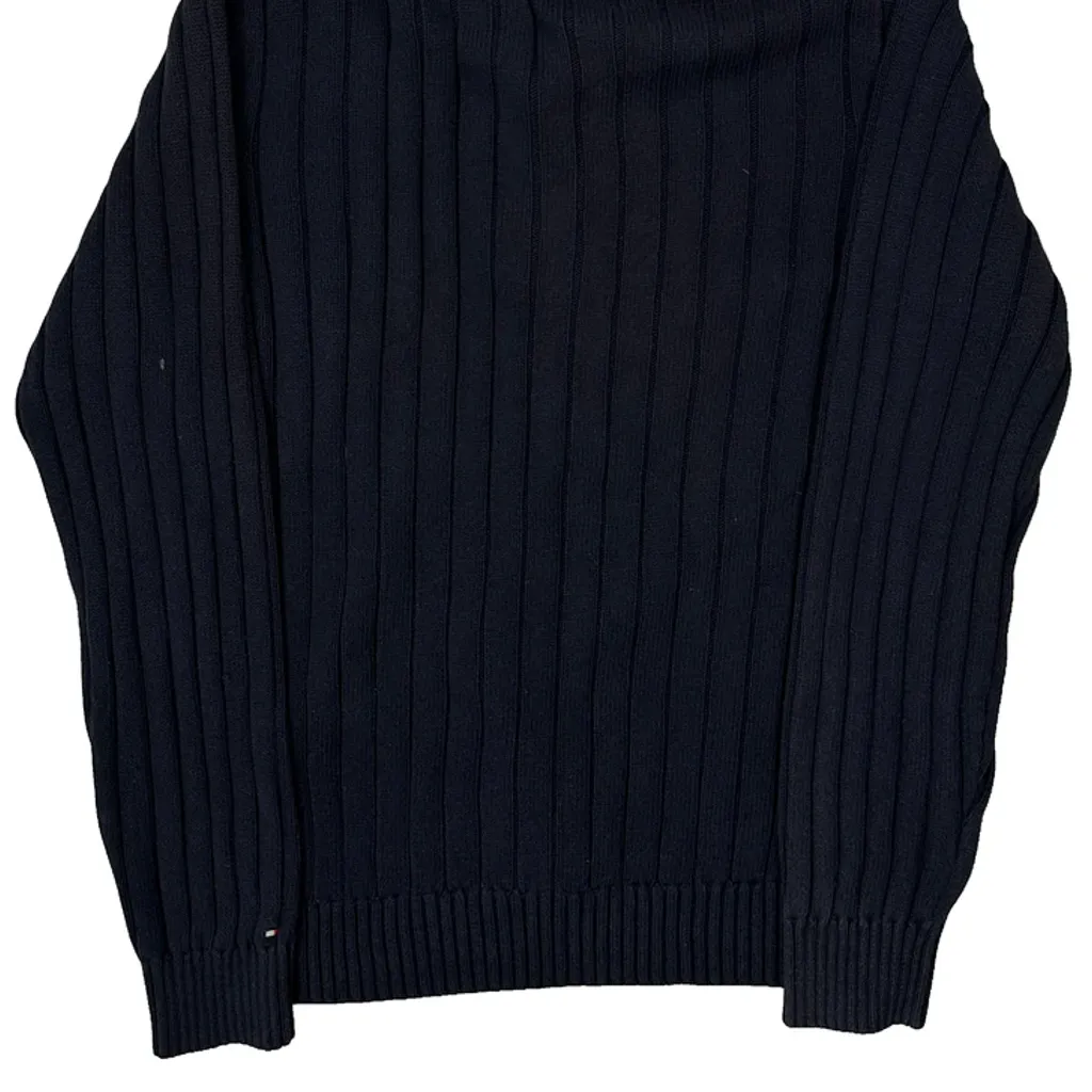Tommy Hilfiger Striped Cardigan - Large Navy Cotton - Image 7