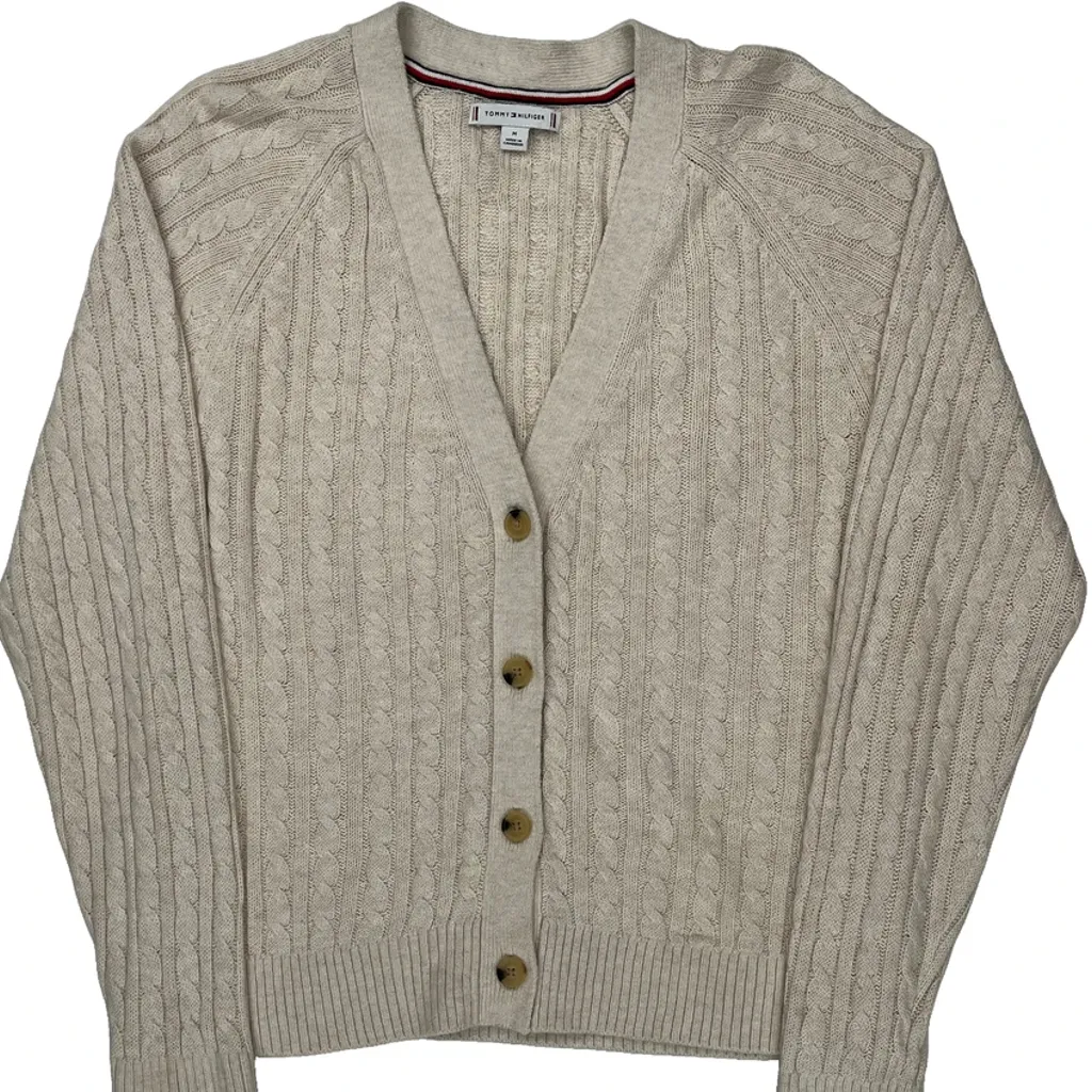 Tommy Hilfiger Cardigan - Medium Beige Cotton - Image 5