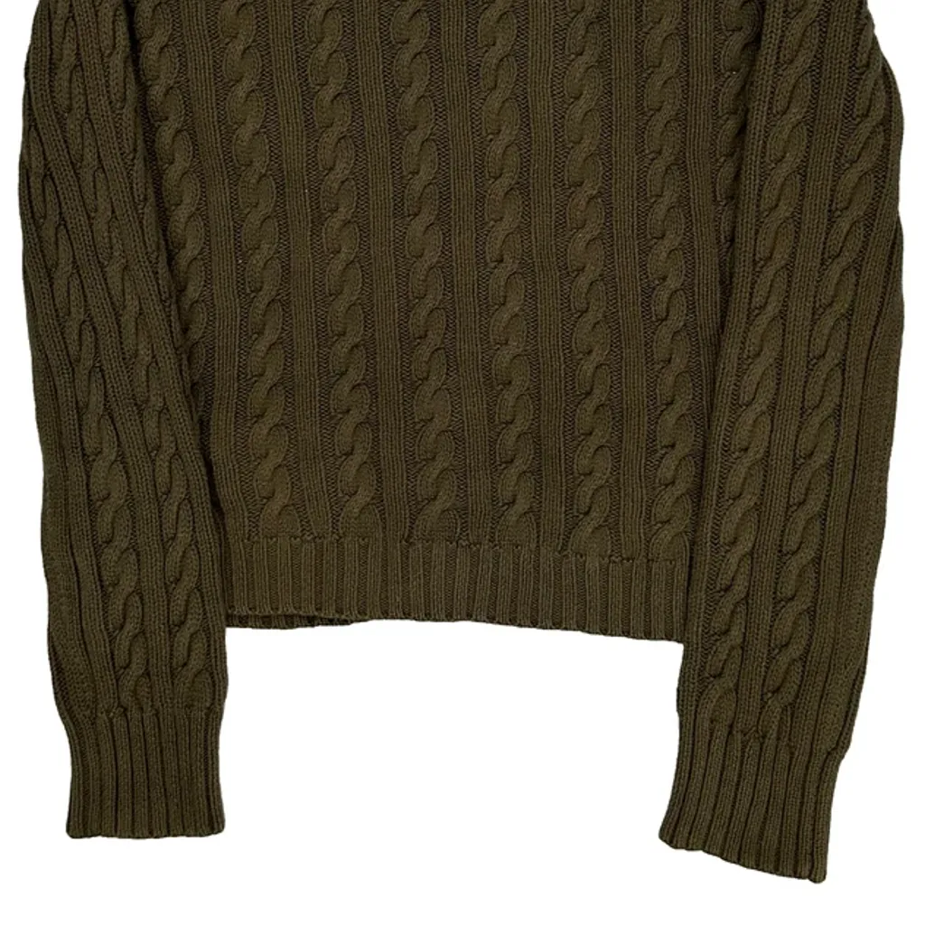 Tommy Hilfiger Cable Knit Cardigan - Medium Brown Cotton - Image 7