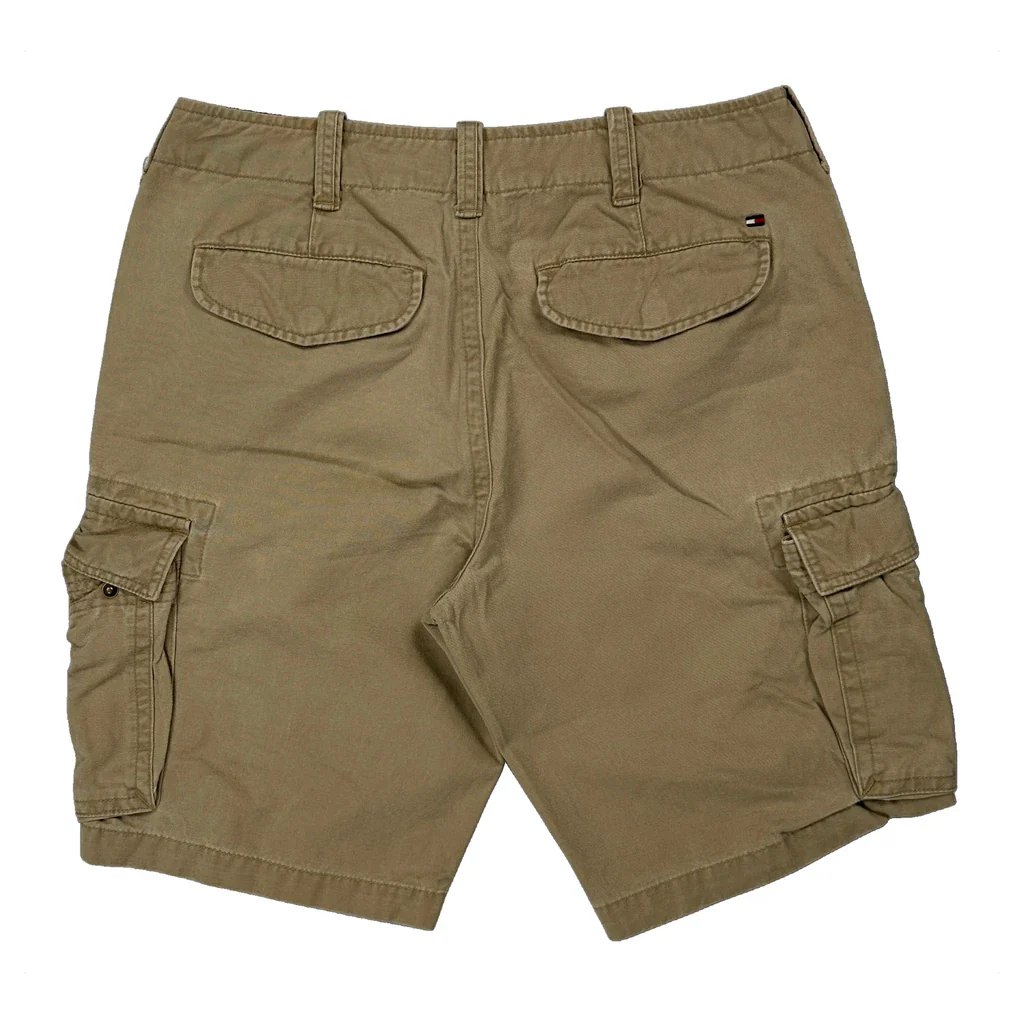 Tommy Hilfiger Cargo Shorts - 32W 9L Beige Cotton
