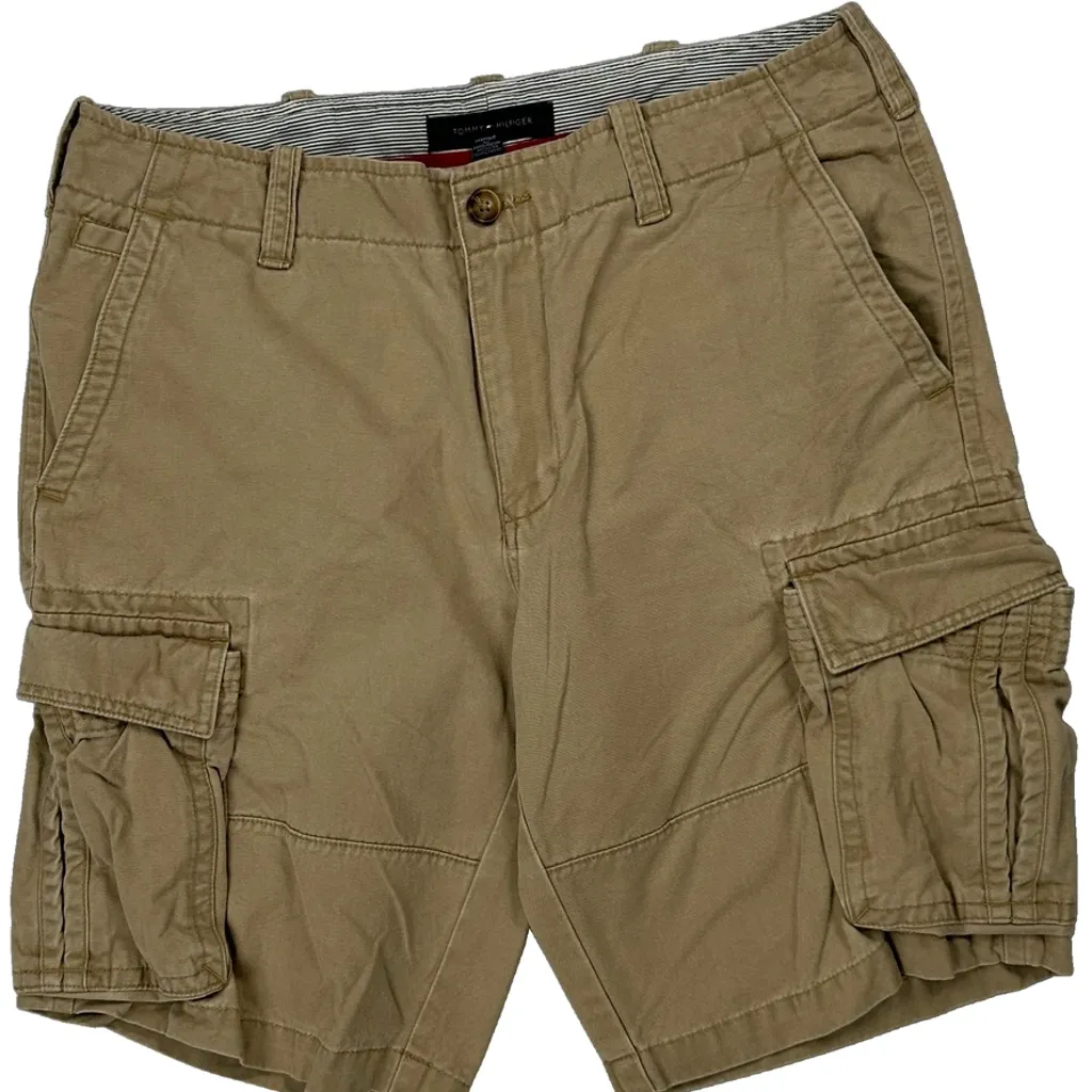 Tommy Hilfiger Cargo Shorts - 32W 9L Beige Cotton - Image 10