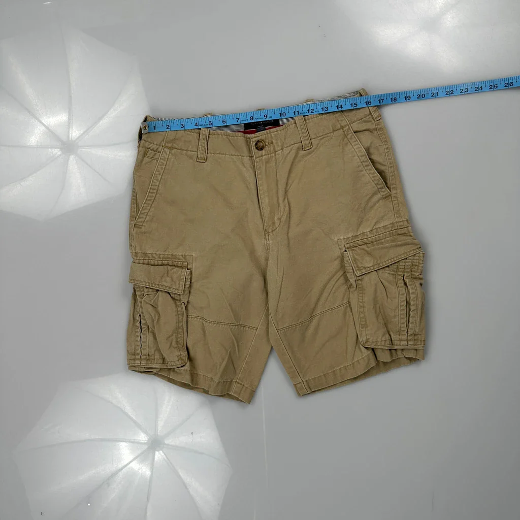 Tommy Hilfiger Cargo Shorts - 32W 9L Beige Cotton - Image 3