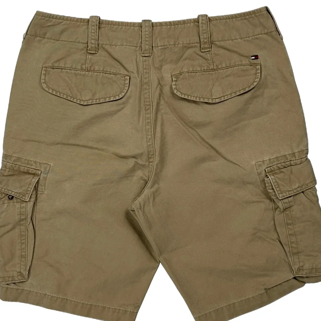 Tommy Hilfiger Cargo Shorts - 32W 9L Beige Cotton - Image 8