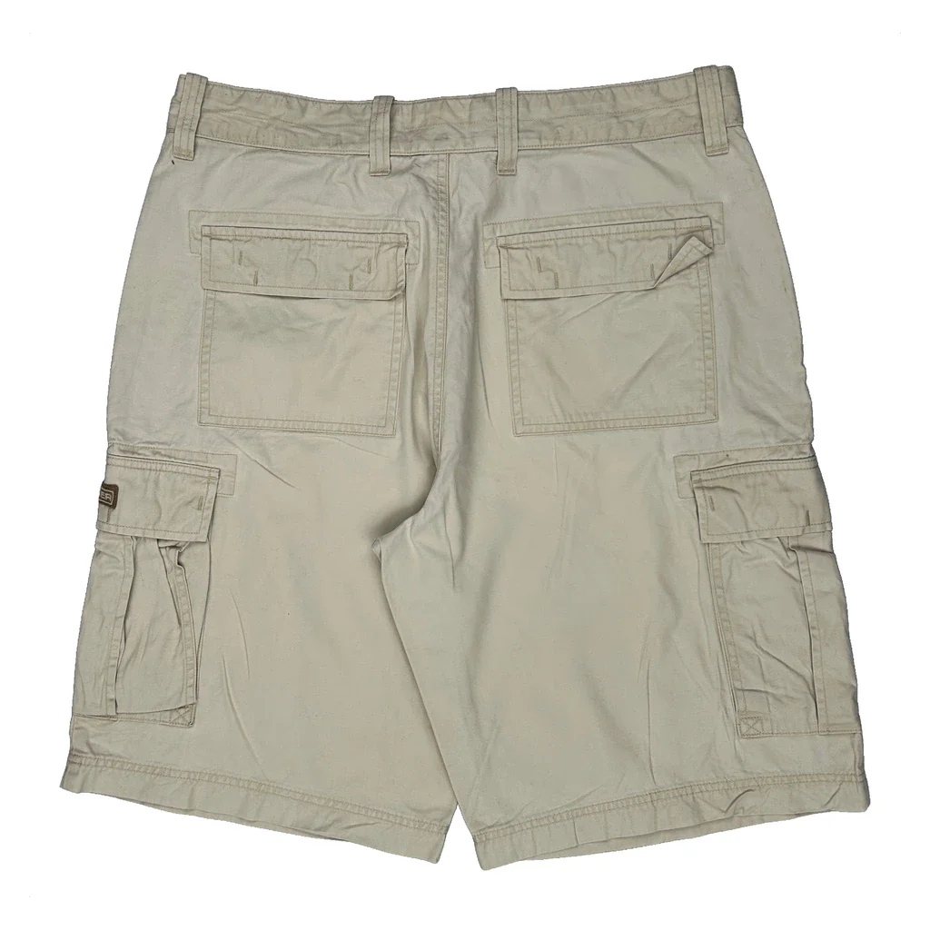 Tommy Hilfiger Pleated Cargo Shorts - 34W 11L Beige Cotton