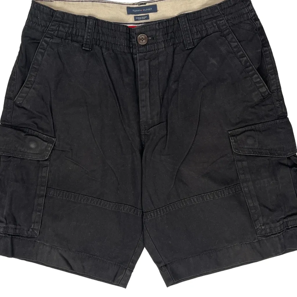 Tommy Hilfiger Cargo Shorts - 32W 10L Black Cotton - Image 10