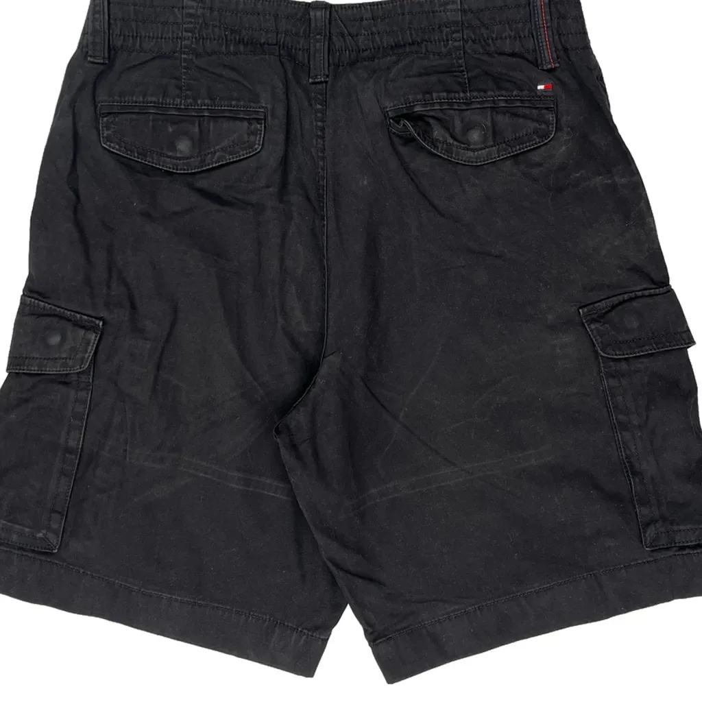 Tommy Hilfiger Cargo Shorts - 32W 10L Black Cotton - Image 7