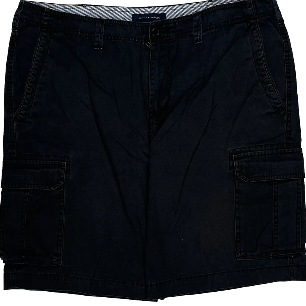 Tommy Hilfiger Cargo Shorts - 38W 10L Black Cotton - Image 10