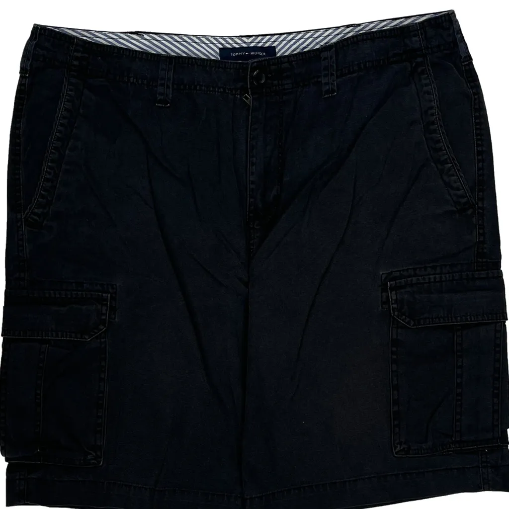 Tommy Hilfiger Cargo Shorts - 38W 10L Black Cotton - Image 9