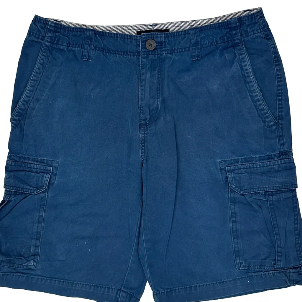 Tommy Hilfiger Cargo Shorts - 34W 10L Blue Cotton - Image 9