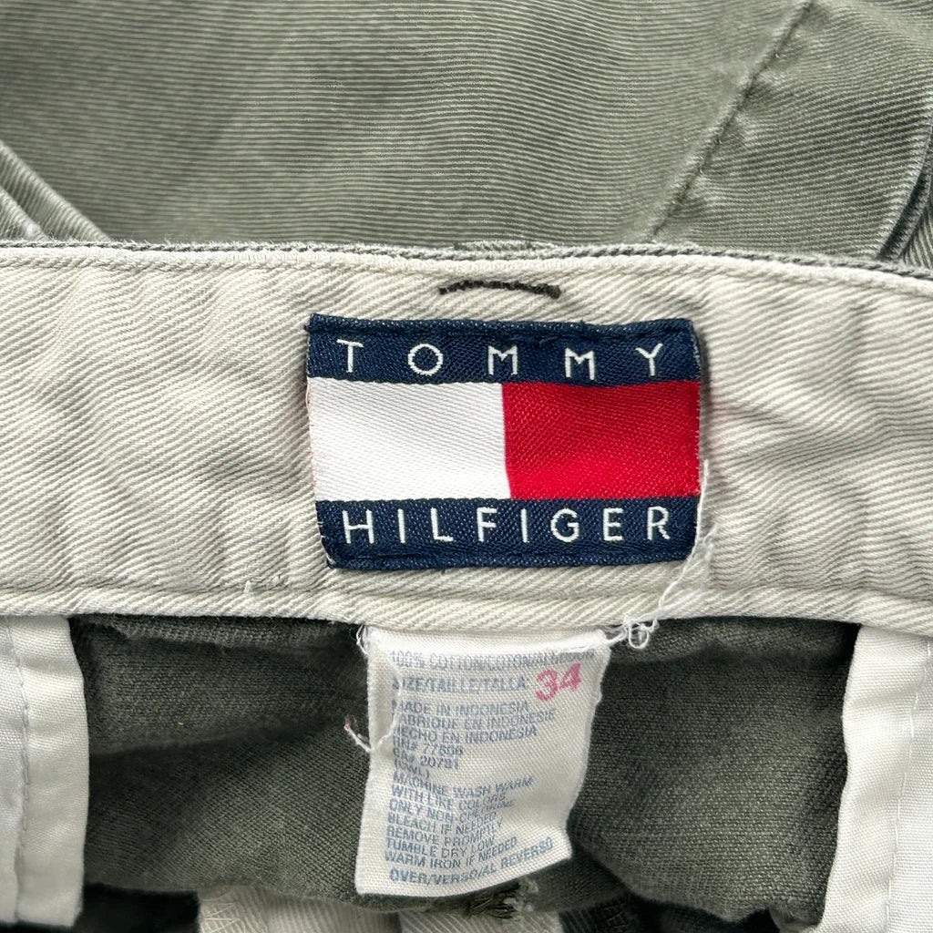 Tommy Hilfiger Cargo Shorts - 32W 8L Green Cotton - Image 6