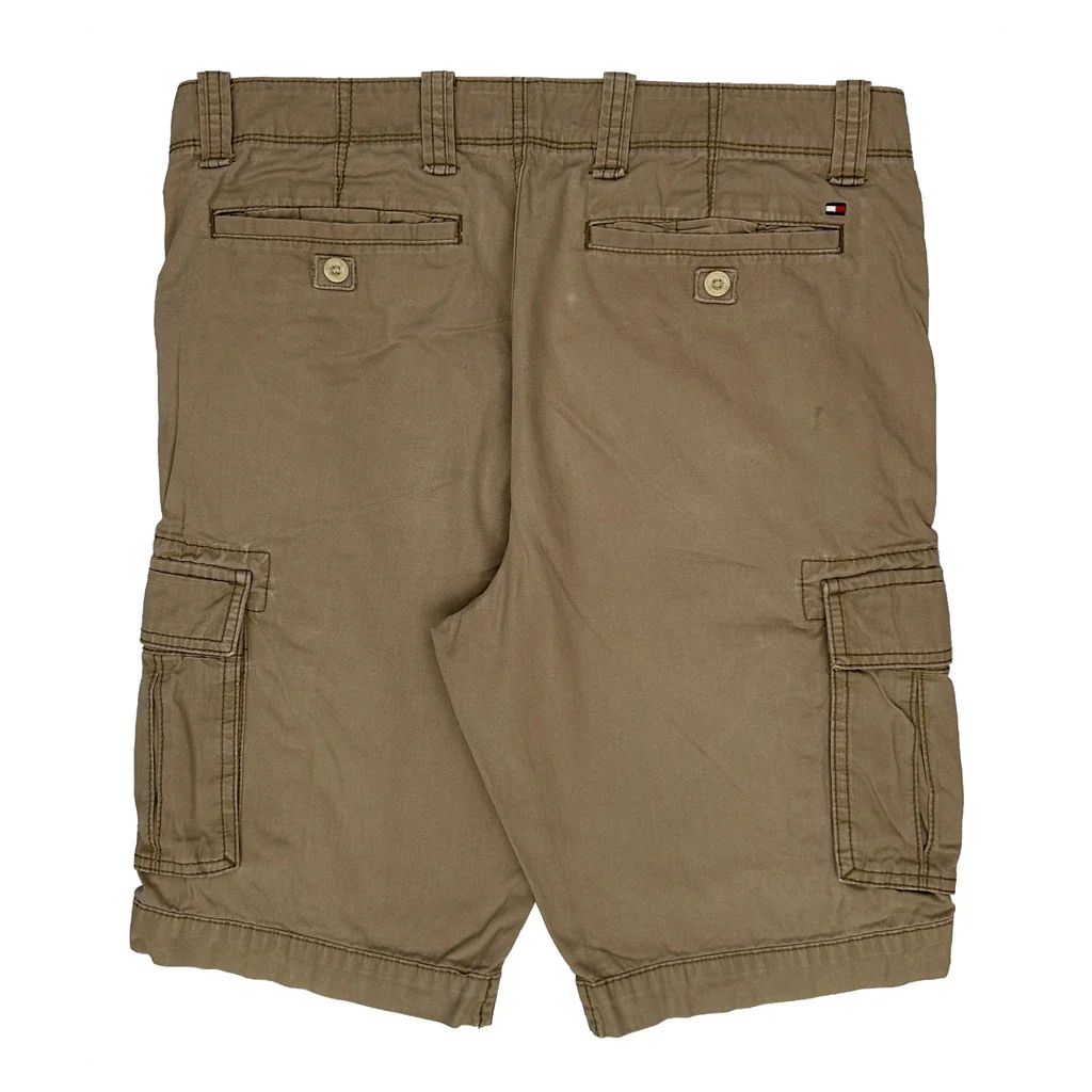 Tommy Hilfiger Cargo Shorts - 33W 10L Khaki Cotton