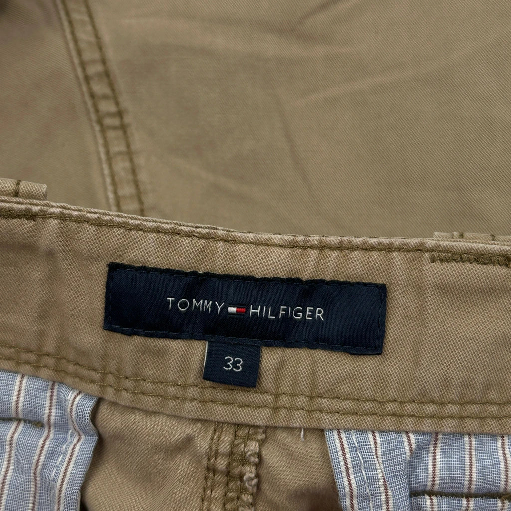 Tommy Hilfiger Cargo Shorts - 33W 10L Khaki Cotton - Image 6