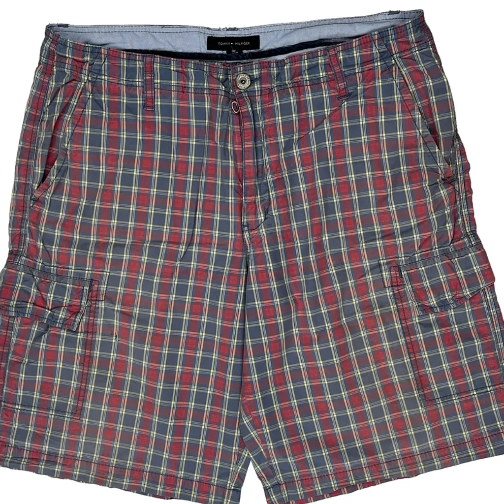 Tommy Hilfiger Checked Cargo Shorts - 36W 10L Multicoloured Cotton - Image 10