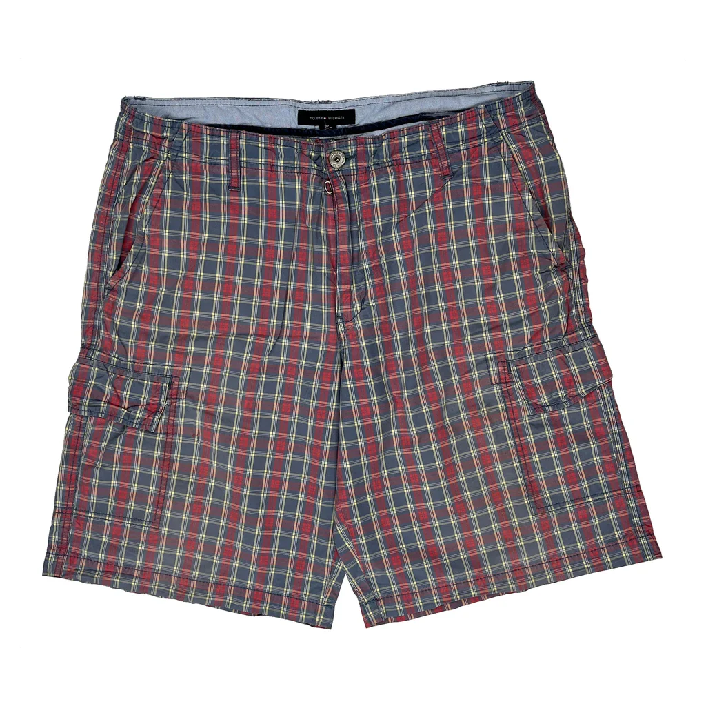 Tommy Hilfiger Checked Cargo Shorts - 36W 10L Multicoloured Cotton - Image 2