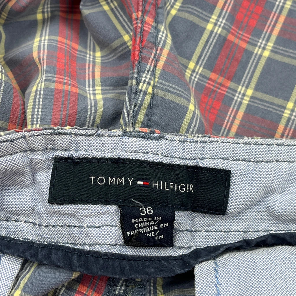 Tommy Hilfiger Checked Cargo Shorts - 36W 10L Multicoloured Cotton - Image 7