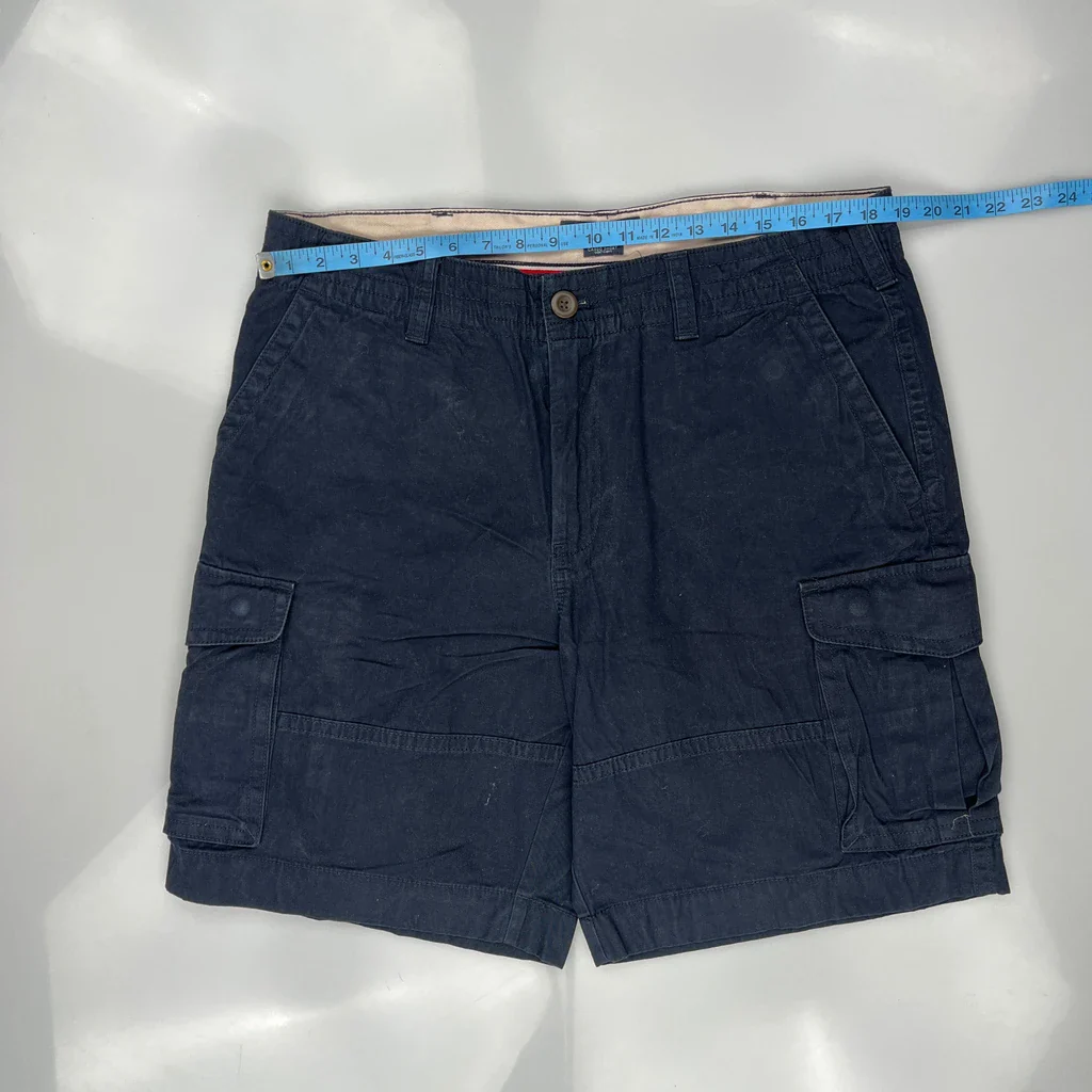 Tommy Hilfiger Cargo Shorts - 38W 10L Navy Cotton - Image 3