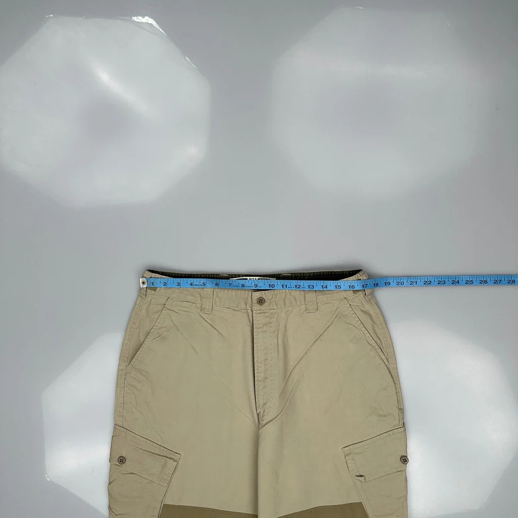 Tommy Hilfiger Cargo Trousers - 36W 32L Beige Cotton - Image 3