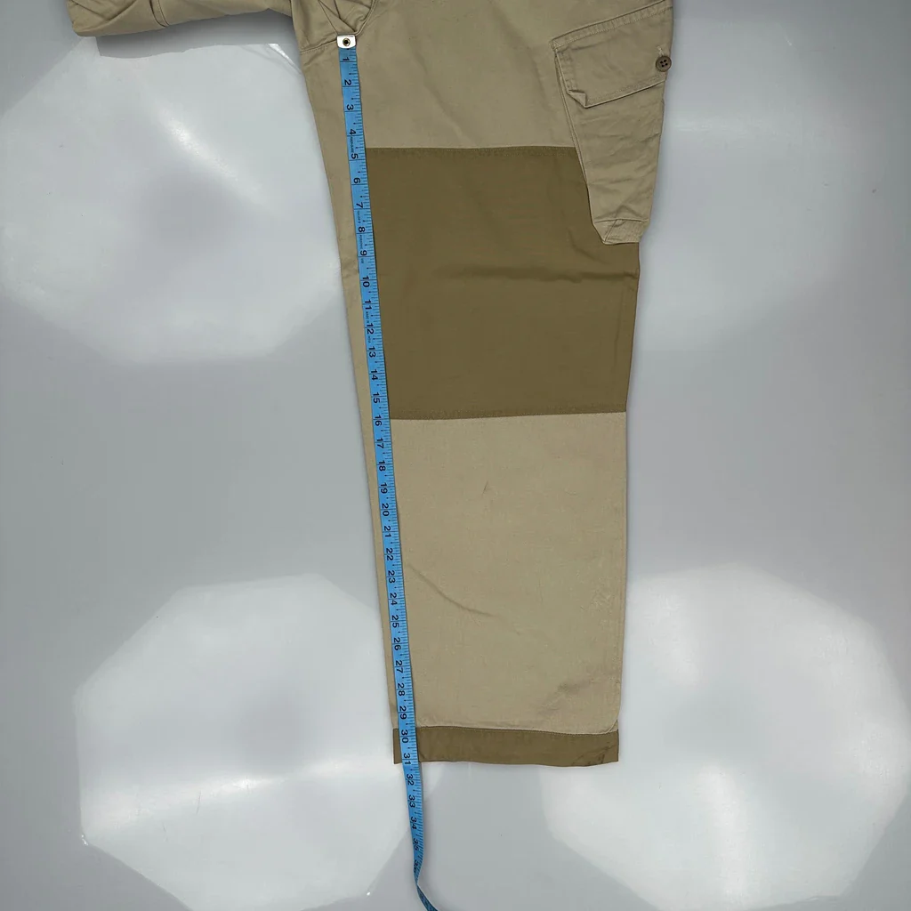 Tommy Hilfiger Cargo Trousers - 36W 32L Beige Cotton - Image 5