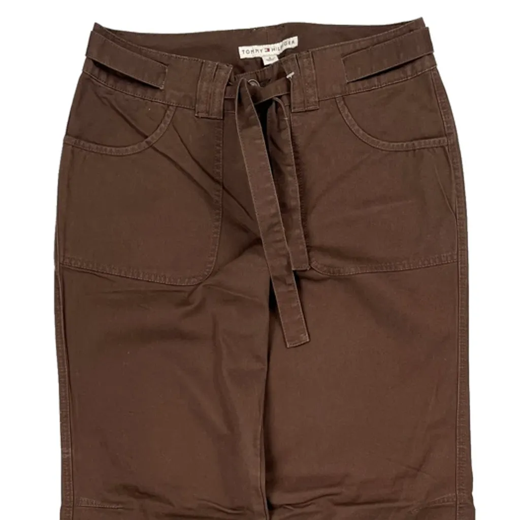 Tommy Hilfiger Cargo Trousers - 32W UK 12 Brown Cotton - Image 10