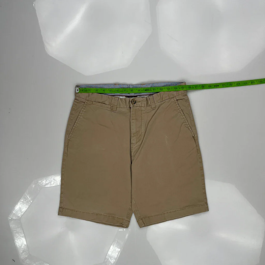 Tommy Hilfiger Chino Shorts - 31W 9L Beige Cotton - Image 3