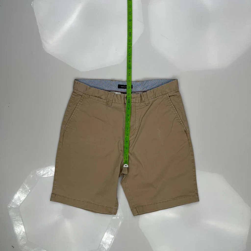 Tommy Hilfiger Chino Shorts - 31W 9L Beige Cotton - Image 4